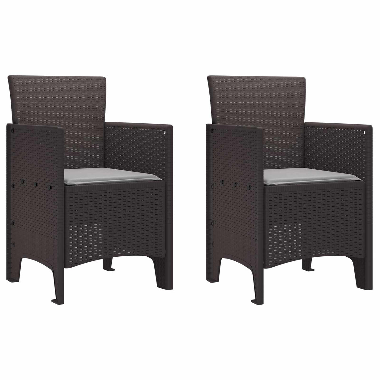 vidaXL Garden chair 2 pcs Anthracite 53 x 49 x 85 cm Polypropylene