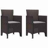 vidaXL Garden chair 2 pcs Anthracite 53 x 49 x 85 cm Polypropylene