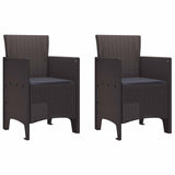 vidaXL Garden chair 2 pcs Anthracite 53 x 49 x 85 cm Polypropylene