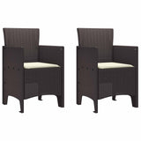 vidaXL Garden chair 2 pcs Anthracite 53 x 49 x 85 cm Polypropylene