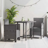 vidaXL Garden chair 2 pcs Anthracite 53 x 49 x 85 cm Polypropylene