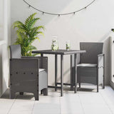 vidaXL Garden chair 2 pcs Anthracite 53 x 49 x 85 cm Polypropylene