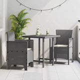 vidaXL Garden chair 2 pcs Anthracite 53 x 49 x 85 cm Polypropylene