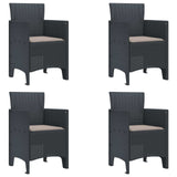 vidaXL Garden chair 2 pcs Anthracite 53 x 49 x 85 cm Polypropylene