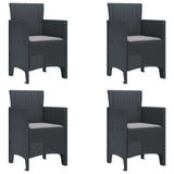 vidaXL Garden chair 2 pcs Anthracite 53 x 49 x 85 cm Polypropylene