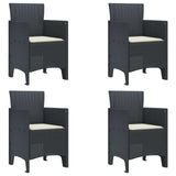 vidaXL Garden chair 2 pcs Anthracite 53 x 49 x 85 cm Polypropylene