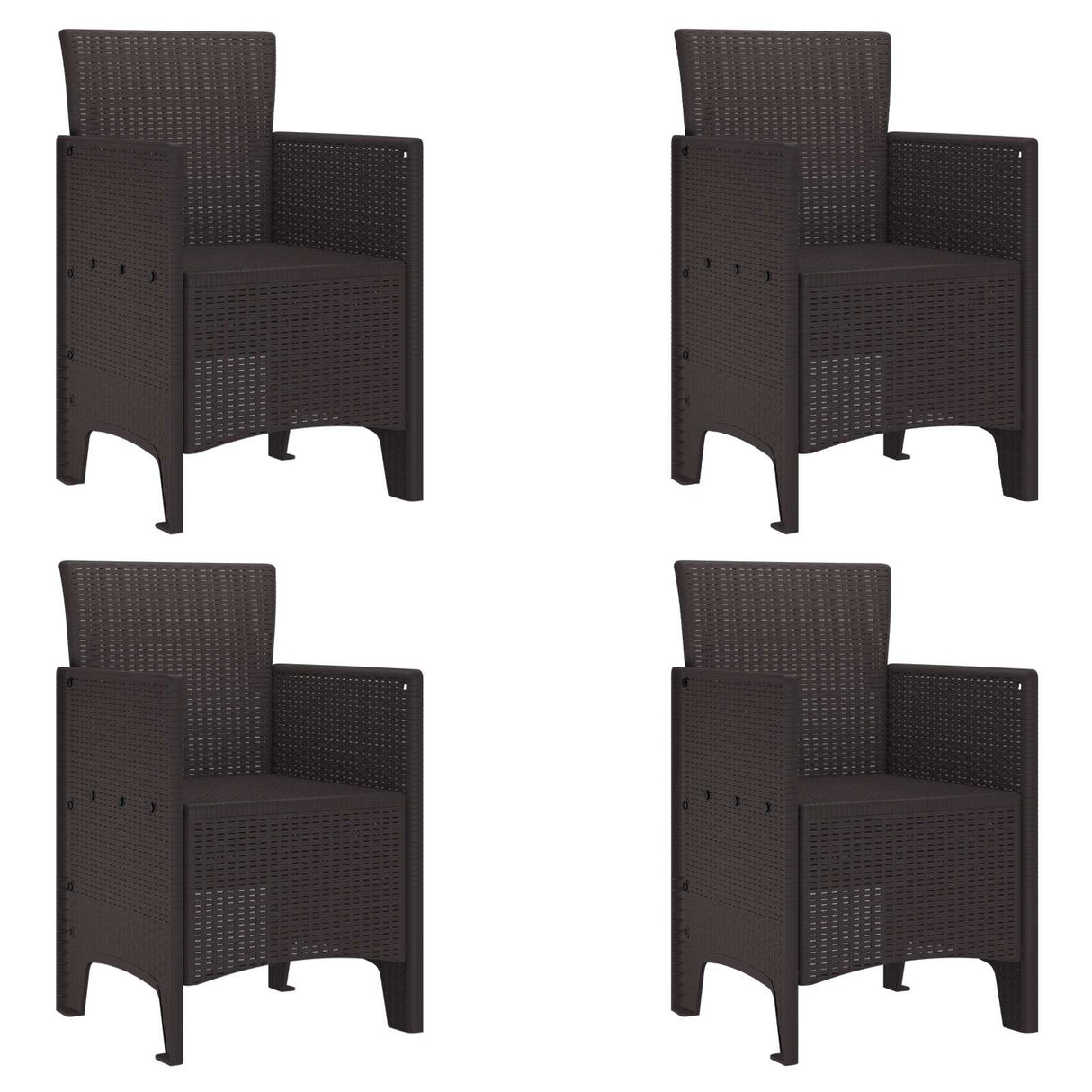 vidaXL Garden chair 2 pcs Anthracite 53 x 49 x 85 cm Polypropylene