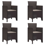 vidaXL Garden chair 2 pcs Anthracite 53 x 49 x 85 cm Polypropylene