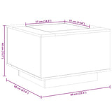 vidaXL Salontafel met Infinity LED 100x100x40 cm wit