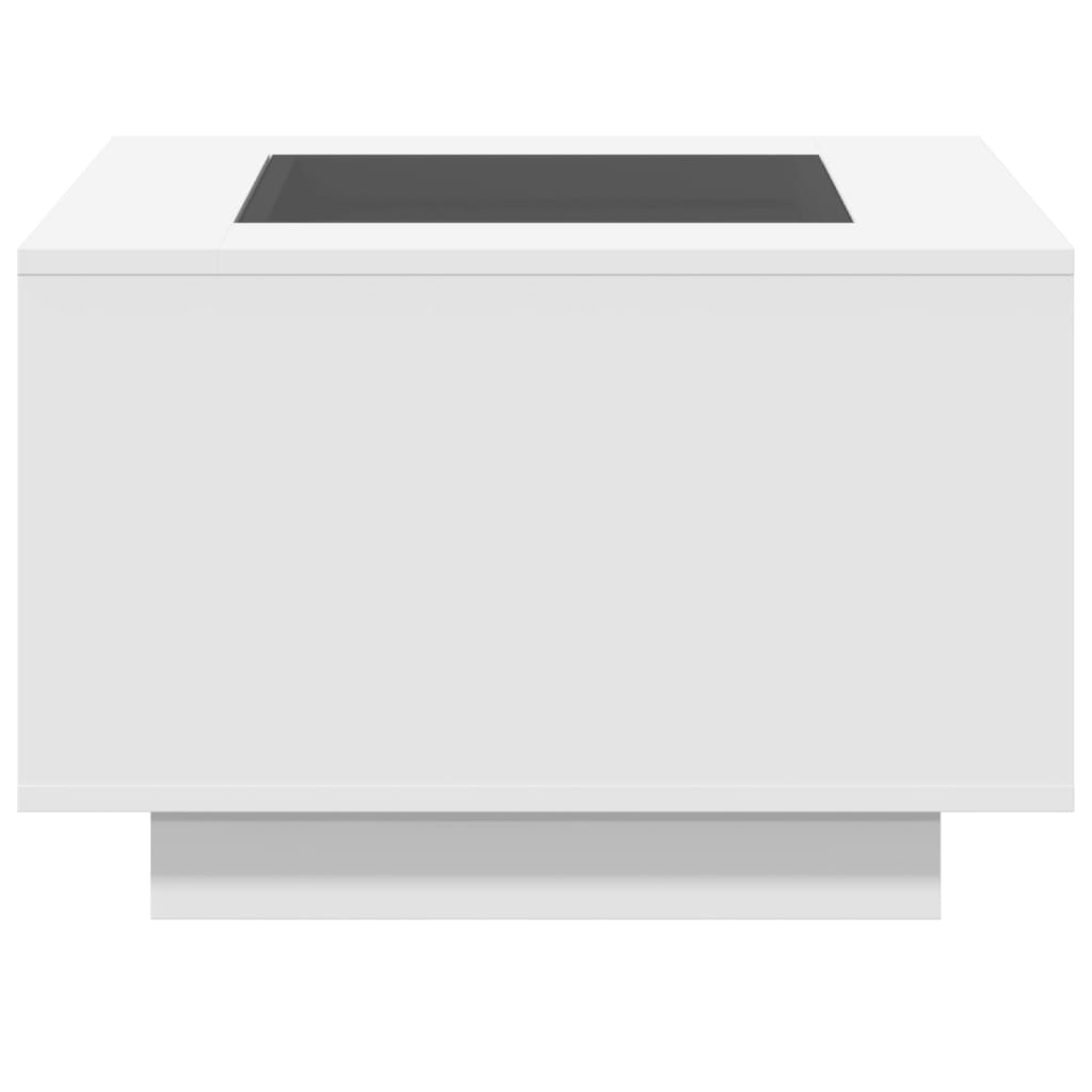 vidaXL Salontafel met Infinity LED 100x100x40 cm wit