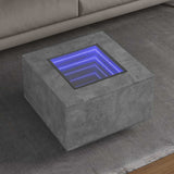 vidaXL Salontafel met Infinity LED 100x100x40 cm wit