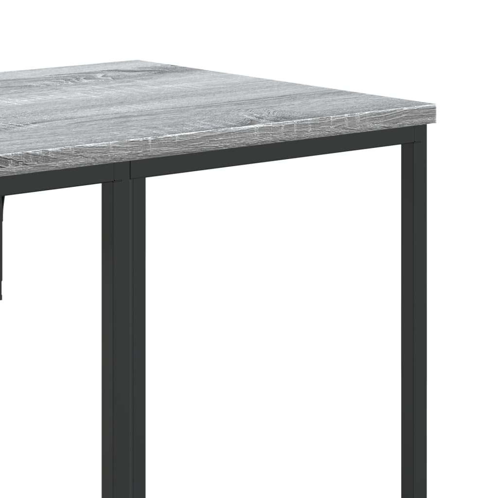 vidaXL Kledingrek met schappen bewerkt hout zwart