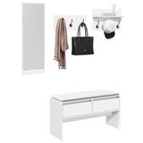 vidaXL 4-piece Wardrobe Set Engineered Wood White