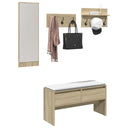 vidaXL 4-piece Wardrobe Set Engineered Wood White
