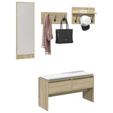 vidaXL 4-piece Wardrobe Set Engineered Wood White