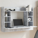 vidaXL Wandbureau 105x48x75 cm bewerkt hout wit