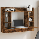 vidaXL Wandbureau 105x48x75 cm bewerkt hout wit