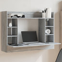 vidaXL Wandbureau 105x48x75 cm bewerkt hout wit