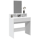 vidaXL Dressing table with mirror 80x41x144.5 cm white
