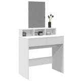 vidaXL Dressing table with mirror 80x41x144.5 cm white