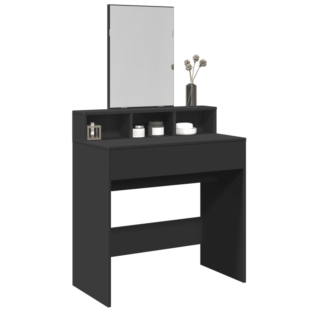 vidaXL Dressing table with mirror 80x41x144.5 cm white