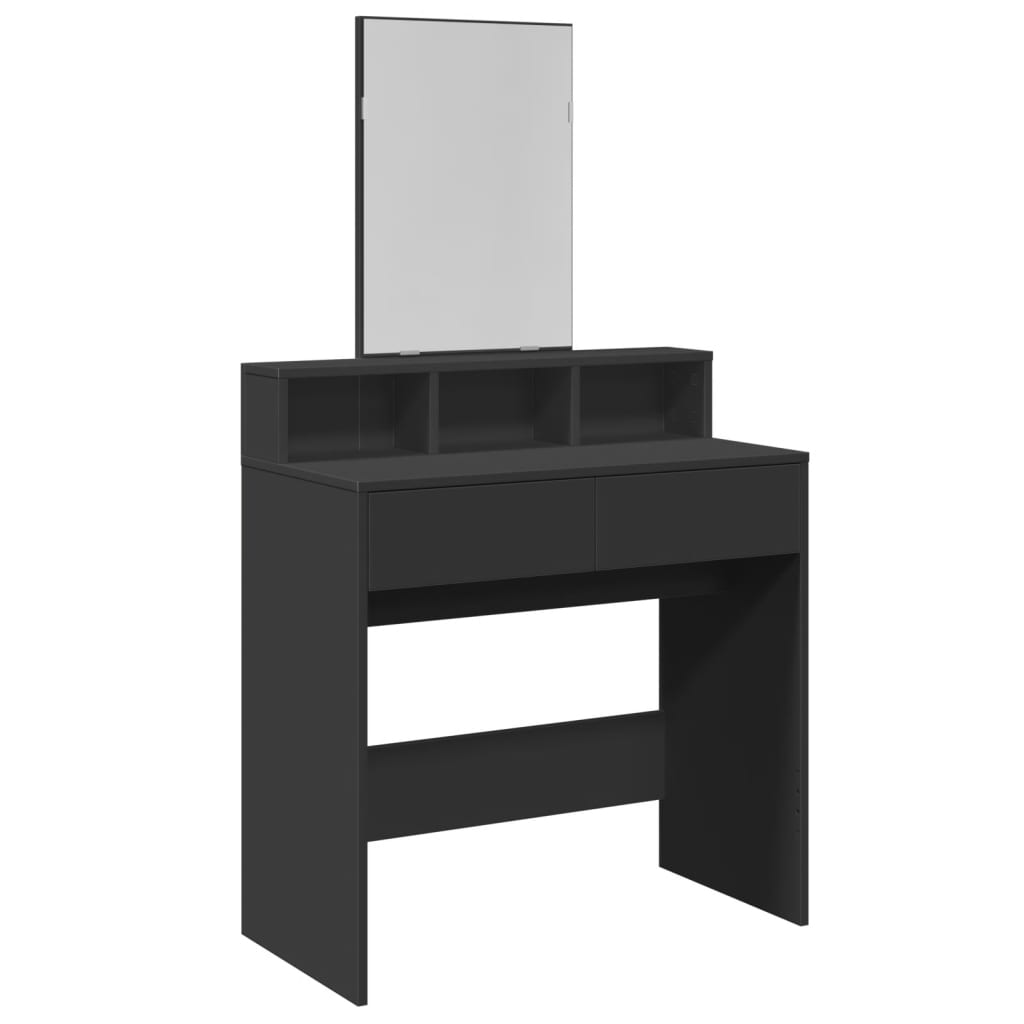 vidaXL Dressing table with mirror 80x41x144.5 cm white
