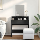 vidaXL Dressing table with mirror 80x41x144.5 cm white