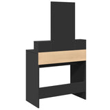 vidaXL Dressing table with mirror 80x41x144.5 cm white