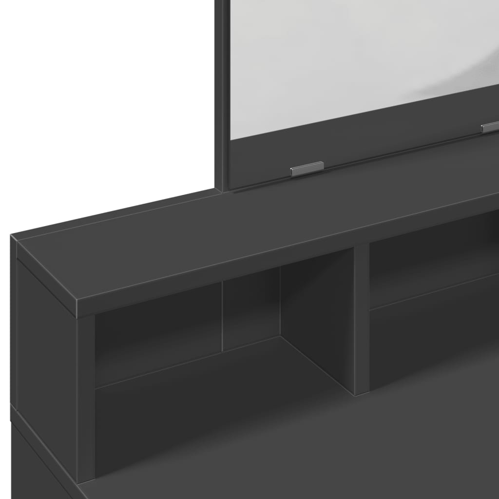 vidaXL Dressing table with mirror 80x41x144.5 cm white