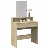 vidaXL Dressing table with mirror 80x41x144.5 cm white