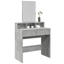vidaXL Dressing table with mirror 80x41x144.5 cm white