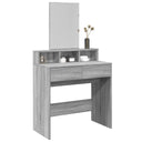 vidaXL Dressing table with mirror 80x41x144.5 cm white