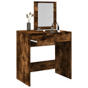 vidaXL Kaptafel met spiegel 73x46,5x120 cm wit