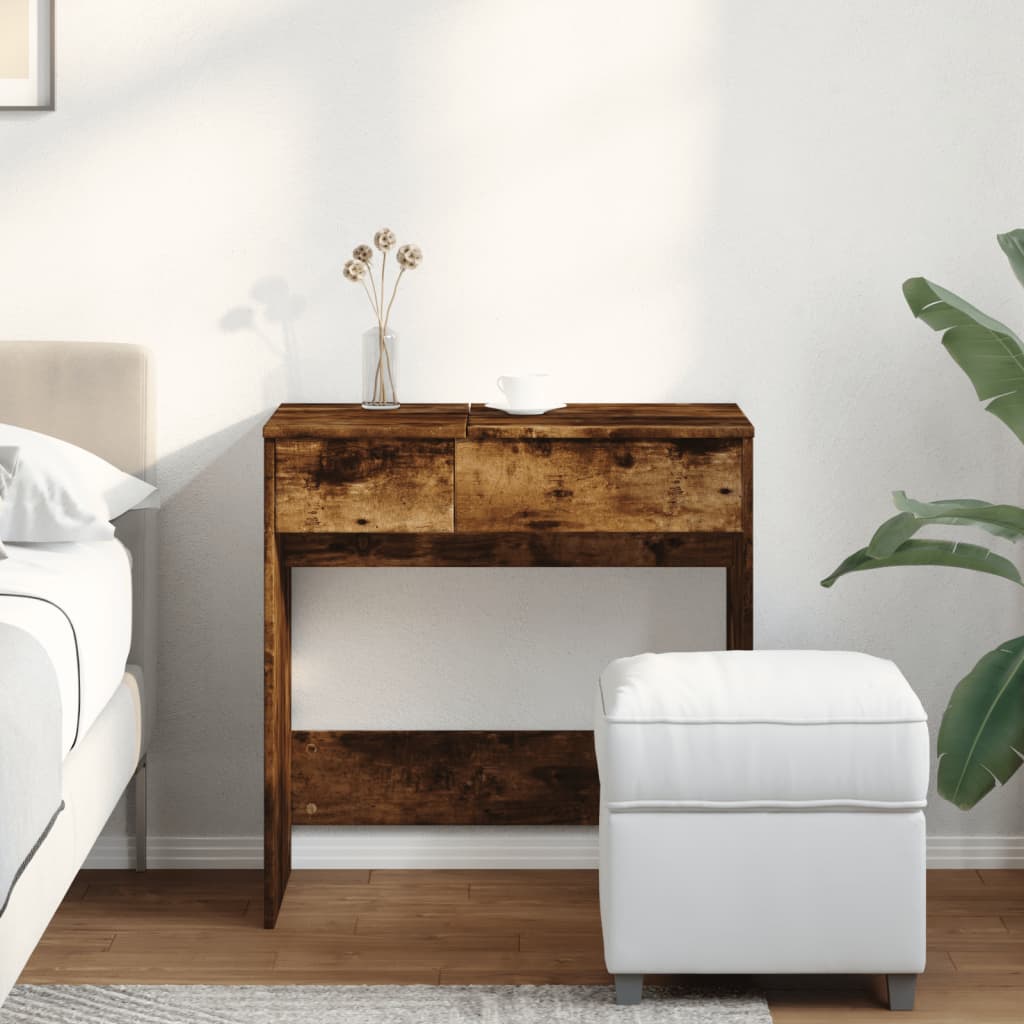 vidaXL Kaptafel met spiegel 73x46,5x120 cm wit