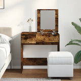 vidaXL Kaptafel met spiegel 73x46,5x120 cm wit