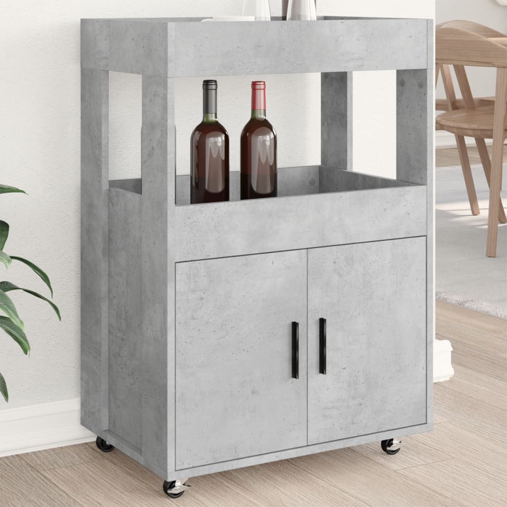 vidaXL Drankkar 60x39,5x89 cm bewerkt hout wit