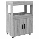 vidaXL Drankkar 60x39,5x89 cm bewerkt hout wit