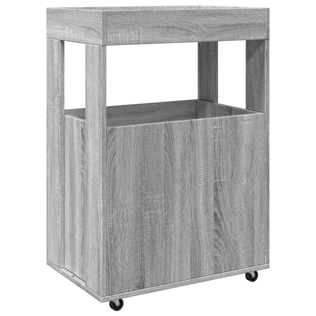vidaXL Drankkar 60x39,5x89 cm bewerkt hout wit