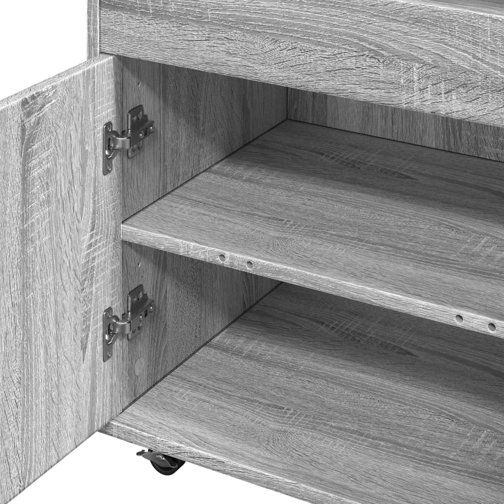 vidaXL Drankkar 60x39,5x89 cm bewerkt hout wit