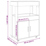 vidaXL Drankkar 60x39,5x89 cm bewerkt hout wit