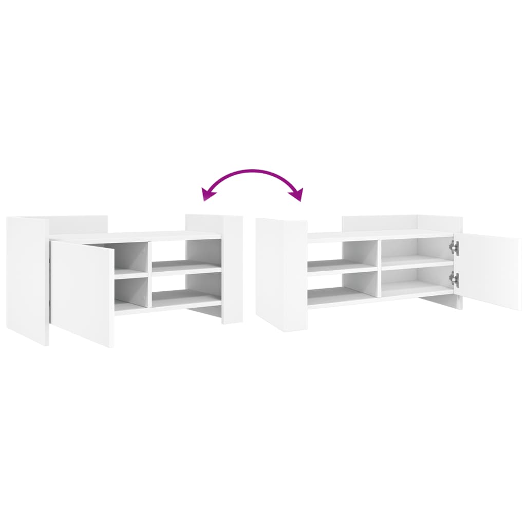 vidaXL Tv-meubel 80x35x40 cm bewerkt hout wit