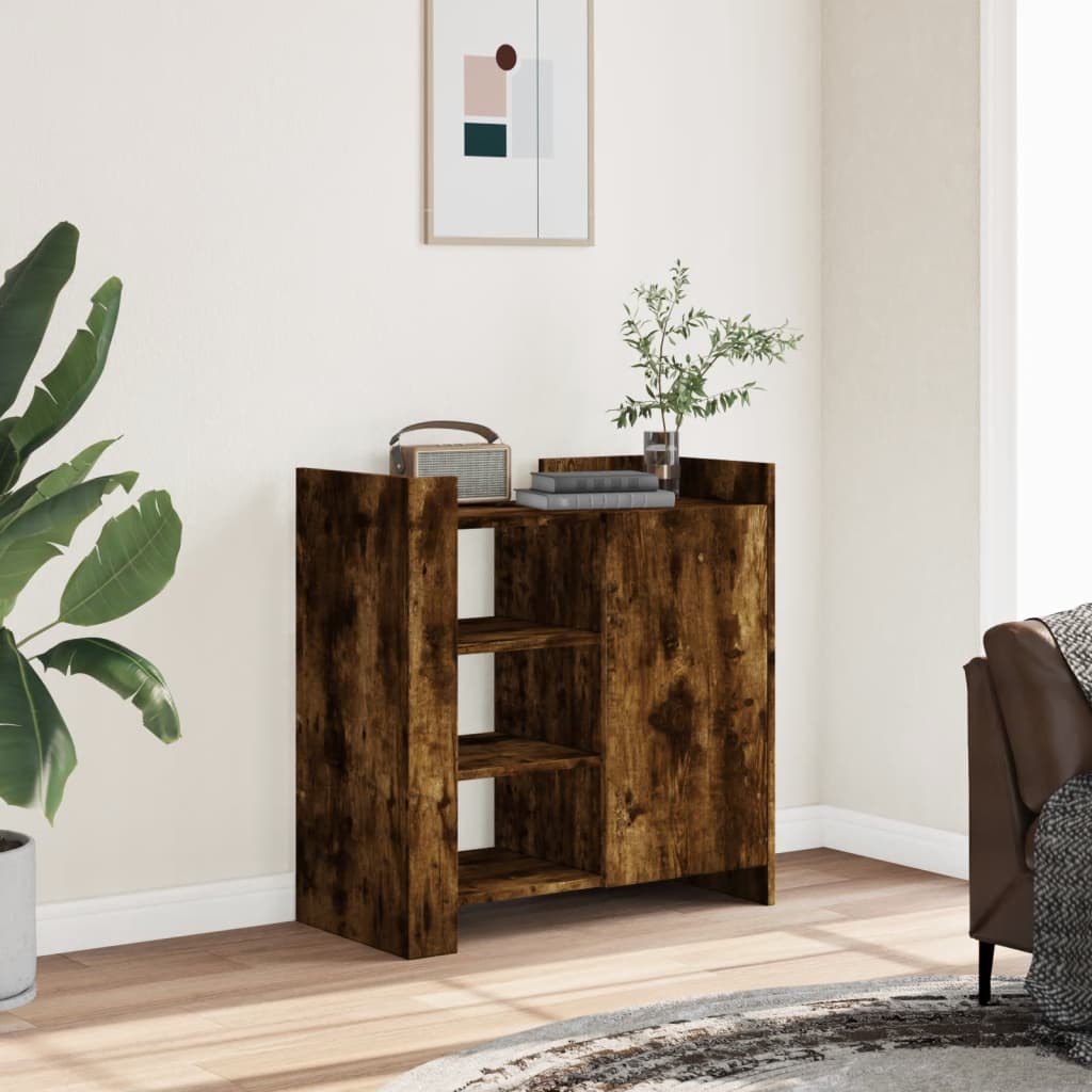 vidaXL Dressoir 73,5x35x75 cm bewerkt hout zwart