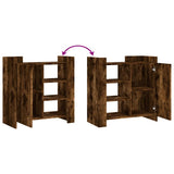 vidaXL Dressoir 73,5x35x75 cm bewerkt hout zwart