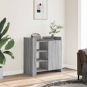 vidaXL Dressoir 73,5x35x75 cm bewerkt hout zwart