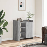 vidaXL Dressoir 73,5x35x75 cm bewerkt hout zwart