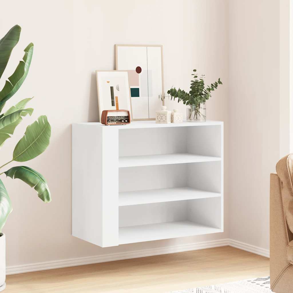 vidaXL Wall Cabinet 75x35x60 cm Engineered Wood White