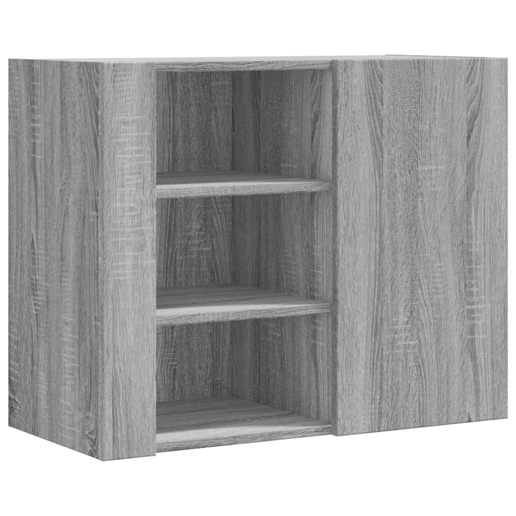 vidaXL Wandkast 75x35x60 cm bewerkt hout wit