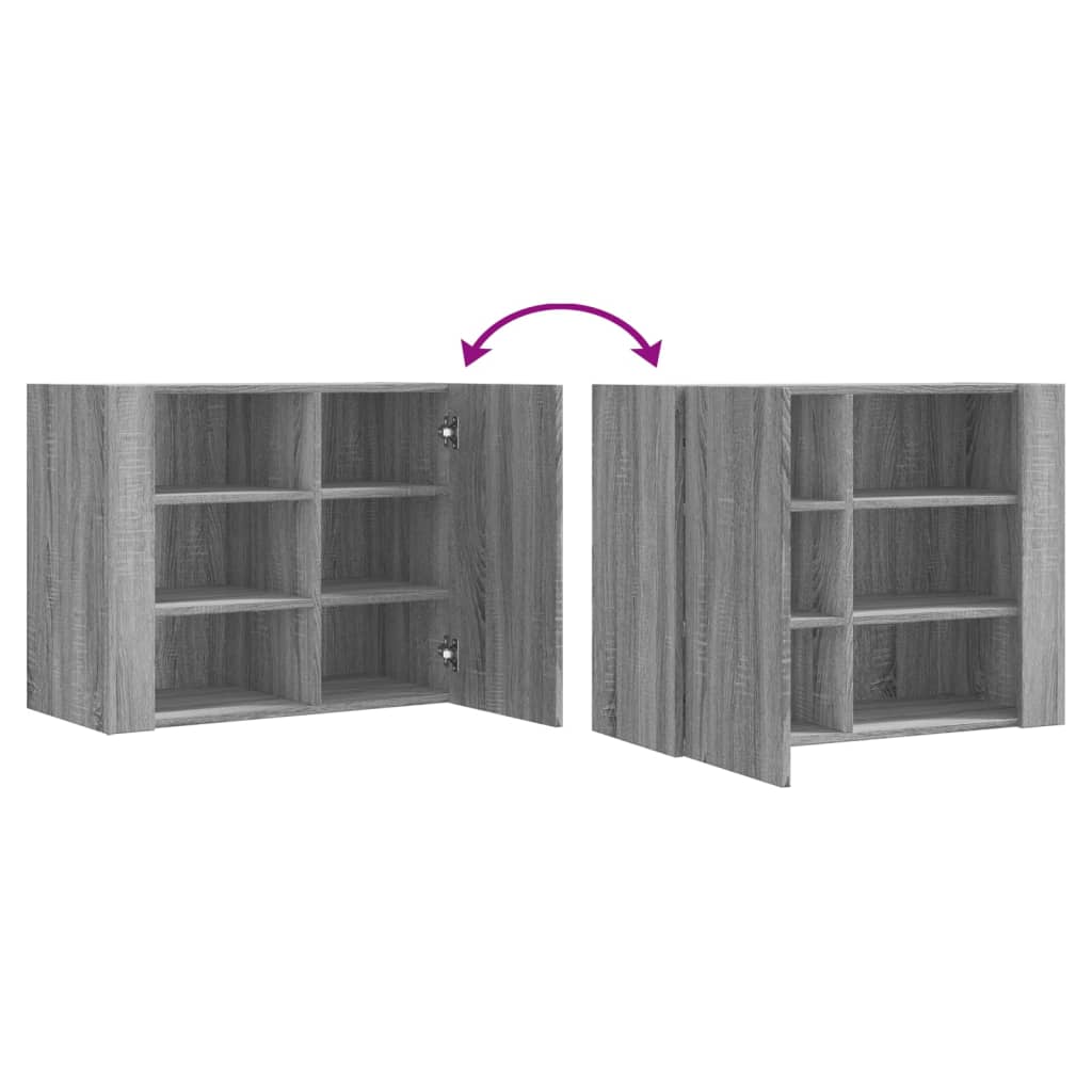 vidaXL Wandkast 75x35x60 cm bewerkt hout wit