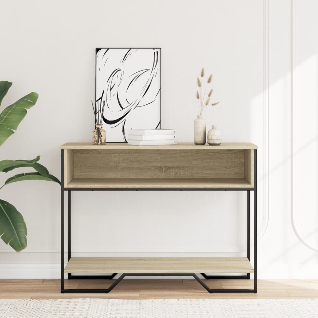 vidaXL Wandtafel 100x35x74,5 cm bewerkt hout zwart