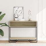 vidaXL Wandtafel 100x35x74,5 cm bewerkt hout zwart